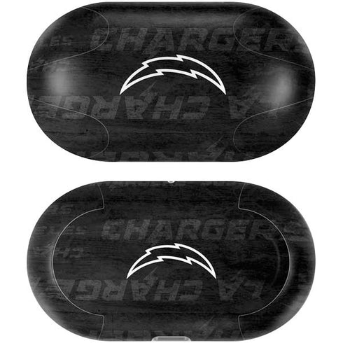 NFL Los Angeles Chargers Black & White Galaxy Buds Plus Skin